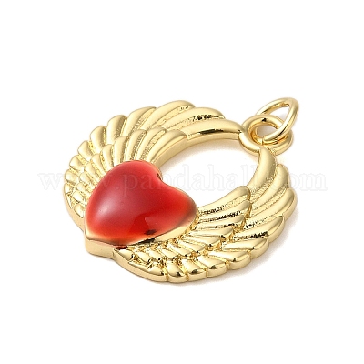 Подвески из латуни с эмалью в стойку KK-S372-01G-04-1