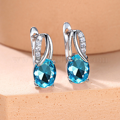 Латунь кубического циркония серьги стержня WG92DFF-01-1