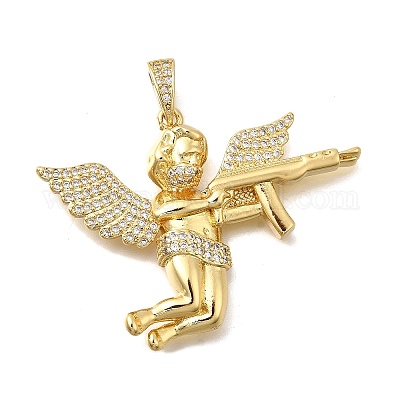 Латунные микро проложить кубического циркония подвески KK-Z125-01G-1