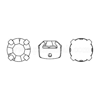 Preciosa® maxima crystal в пришивной чашке X-PRC-SS16-10220-G-1