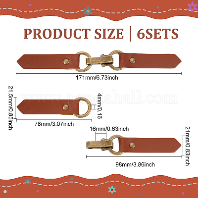 6 комплект пряжки из искусственной кожи FIND-FG0002-56-1
