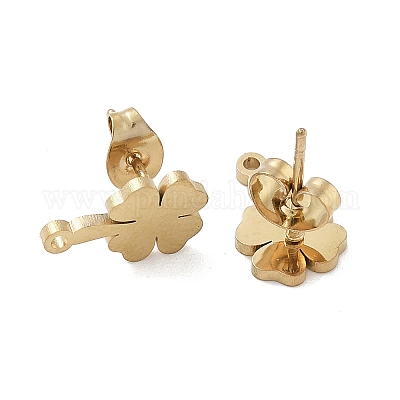 Фурнитура для сережек-гвоздиков из нержавеющей стали 304 с ионным покрытием (IP) STAS-I206-106G-1