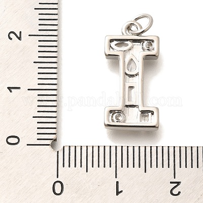 Латунные микропаве прозрачные подвески с фианитом KK-G521-01P-I-1