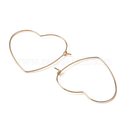 40 шт. 4 стиля латунных сережек-колец KK-BC0002-39-1