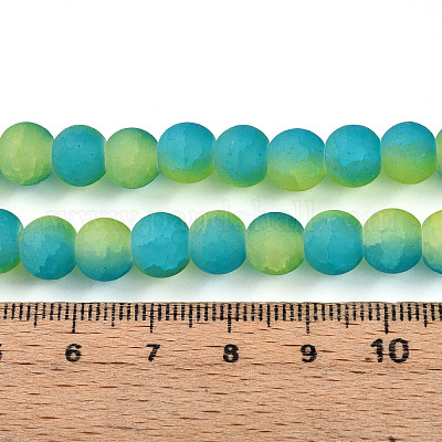 Стеклянные бусины кракле X1-GLAA-N009-8mm-10-1