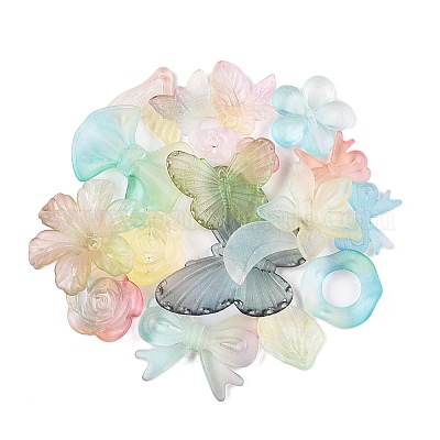 Прозрачные акриловые бусины OACR-H039-04H-1