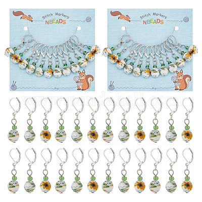 Маркеры для петель из фарфора ручной работы HJEW-AB00423-1