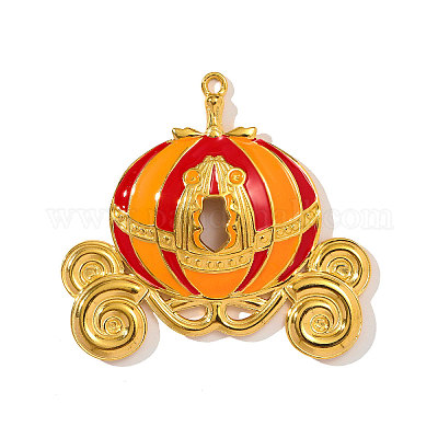 Большие эмалевые подвески из нержавеющей стали 304 STAS-OY003-23G-1