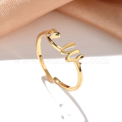 Кольца-манжеты из нержавеющей стали 304 для женщин RJEW-D285-01G-W-1