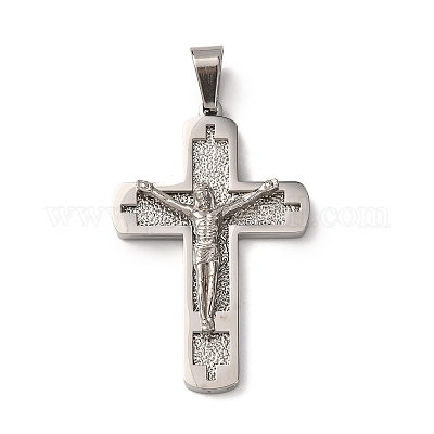 Подвески-кресты Иисуса из нержавеющей стали 304 STAS-F323-08P-1