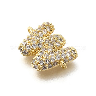 Латунные микро-паве кубические цирконии буквы соединения KK-I717-04W-1