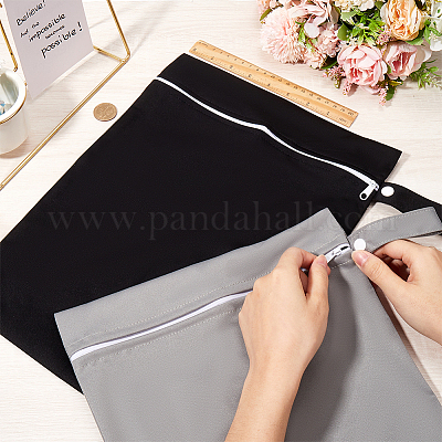 2 шт. двухцветные полиэстеровые сумки на молнии ABAG-CN0001-12-1