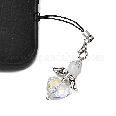 3 шт. подвесные украшения в виде ангела из стекла и акрила HJEW-JM04085-1