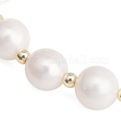 Браслеты из натуральных пресноводных жемчужин с круглыми бусинами для женщин BJEW-JB12126-1