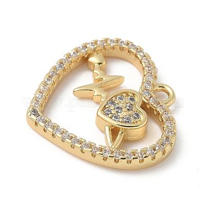 Латунные микро проложить кубического циркония подвески KK-Q091-04B-G-1