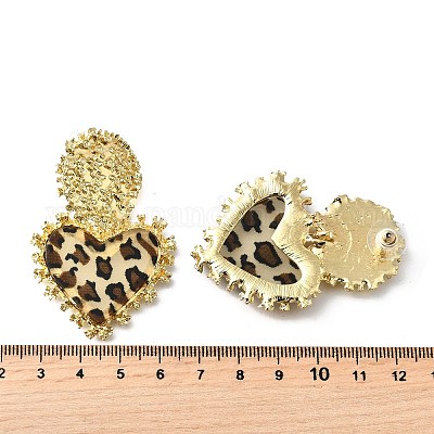 Серьги-гвоздики из акрила и сплава EJEW-V009-01G-02-1