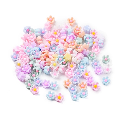 Кабошоны из непрозрачной смолы в виде цветка FIND-L019-02D-1