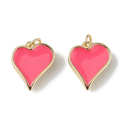 Эко-подвески с покрытием из латуни и эмали KK-F848-02G-02-1