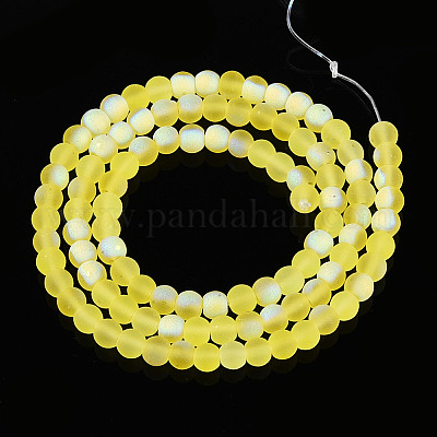 Матовые прозрачные стеклянные бусины GLAA-T032-T4mm-MBB12-1