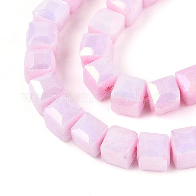 Антикоррозийные гальванические стеклянные бусины GLAA-T025-6mm-10H-1