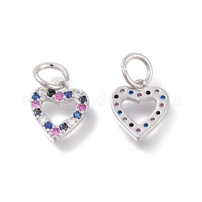 Латунные микро проложить кубического циркония подвески ZIRC-F106-02P-1