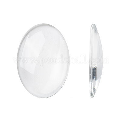 Transparent oval Glas Cabochons&nbsp;LS-GGLA-R022-35x25-1