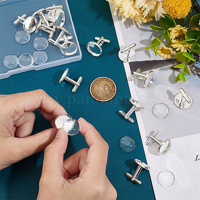 16 шт. латунная пуговица для манжет KK-UN0001-71-1