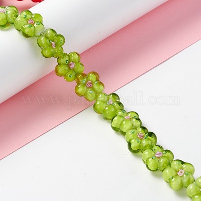 Бусы лэмпворк ручной работы LAMP-D015-08E-1