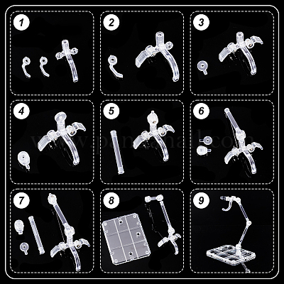 Держатели для пластиковых моделей в собранном виде ODIS-WH0038-95A-1
