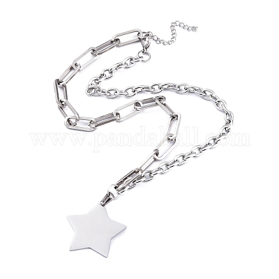 Не тускнеющие подвески из нержавеющей стали 304 NJEW-M181-35P-1