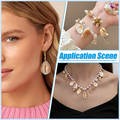 60 шт. 6 подвески из натуральных ракушек PALLOY-ME00019-1