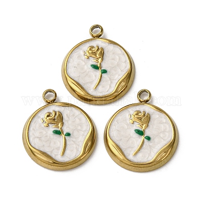 Подвески из нержавеющей стали 304 с эмалью STAS-P406-18G-01-1