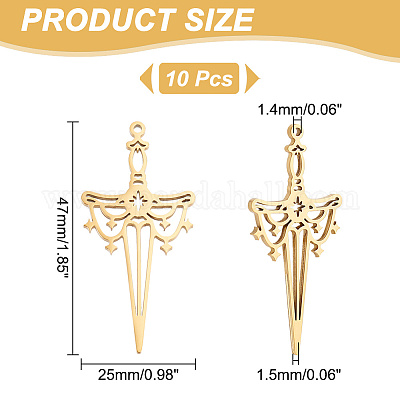 10 шт. подвеска из нержавеющей стали 201 STAS-UN0049-45-1