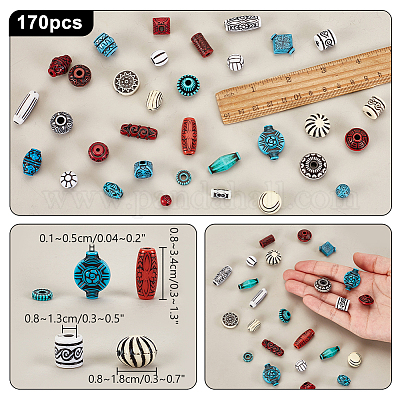 170 шт. Непрозрачные акриловые бусины MACR-PH0001-83-1