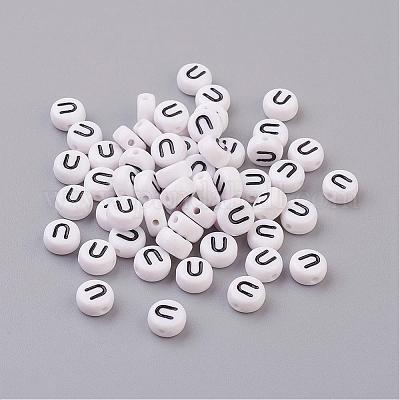 Outuxed 7200pcs 4mm Glass Seed Beads and 300pcs Alphabet Letter Beads for Bracelets Jewelry Making and Crafts with Elastic