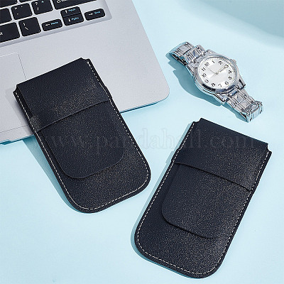 2 шт. прямоугольный чехол для хранения часов из искусственной кожи AJEW-GO0001-85D-1