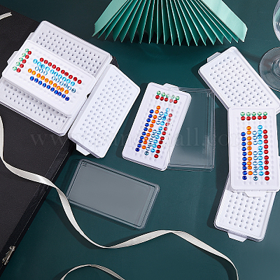 Прямоугольные пластиковые коробки для хранения драгоценных камней с 100 отверстием FIND-WH0420-27A-1