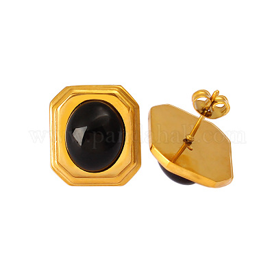 Прямоугольные серьги-гвоздики из нержавеющей стали 304 FS-WGC7C9F-03-1