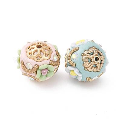 Круглые бусины из смолы ручной работы из Индонезии IPDL-P005-05KCG-M-1