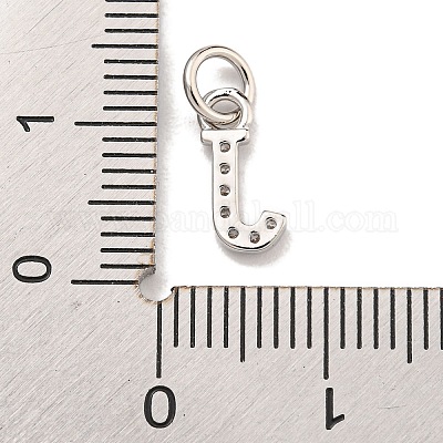 Буквица из латуни с подвесками из кубического циркония KK-Q814-26J-P-1