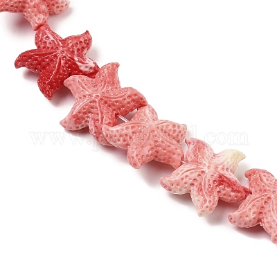 Нити синтетических бусин SHEL-Z003-04A-1