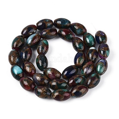 Нити бусин из окрашенных синтетических драгоценных камней G-T144-38C-1