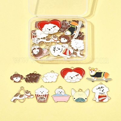 28шт 10 стиля подвески из сплава с эмалью ENAM-FS0003-09-1