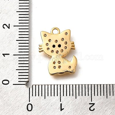 Латунные микро проложить кубического циркония подвески KK-K294-04G-1