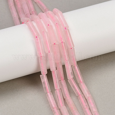 Естественно розовые шарики кварца столбцов пряди G-F247-08-A-1