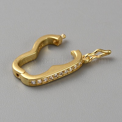 925 серебряная застежка-замочек «Твистер» с микропаве и кубическим цирконием. STER-WH0002-07G-1