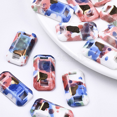 Соединители звеньев фарфора ручной работы PORC-S501-034C-1