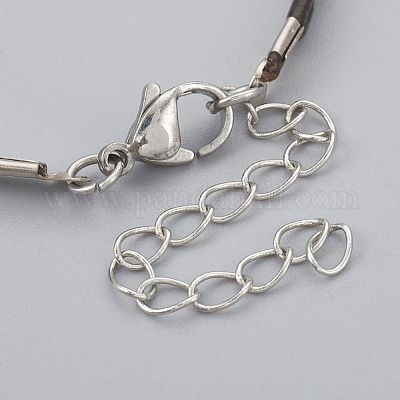 Коровьей кожаные браслеты шнура BJEW-JB04067-1