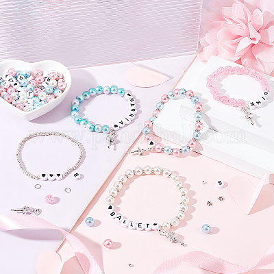 Наборы для самостоятельного изготовления браслета из искусственного жемчуга DIY-PH0008-83-1