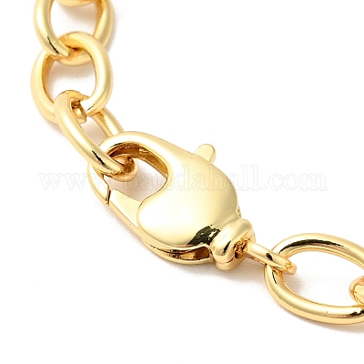 Прозрачное кубическое циркониевое плоское круглое ожерелье с каплевидным лариатом NJEW-G075-01G-1